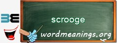 WordMeaning blackboard for scrooge